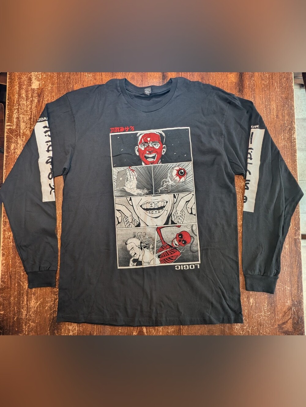 Logic Rapper Confessions of a Dangerous Mind T-Shirt Mens XL Black Long Sleeve T
